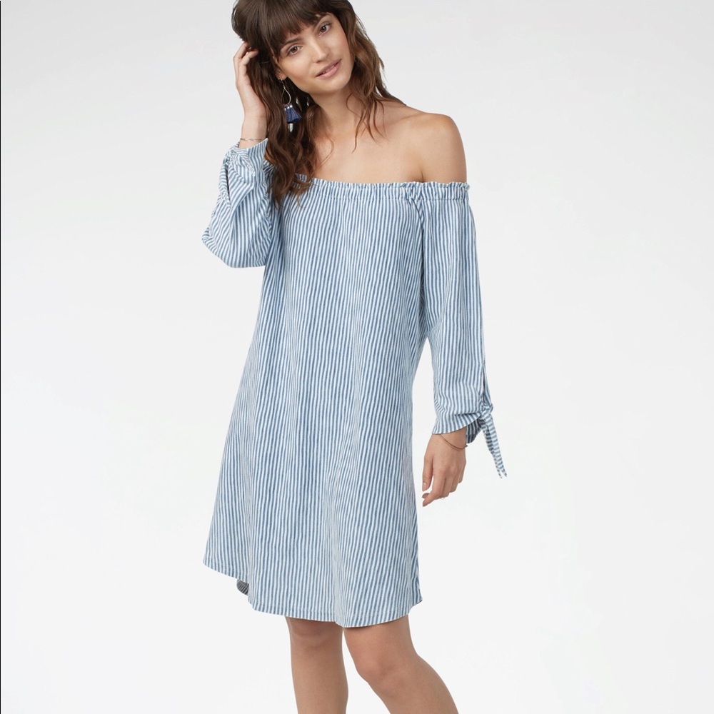 Faherty Brand Waverly Off Shoulder Dress